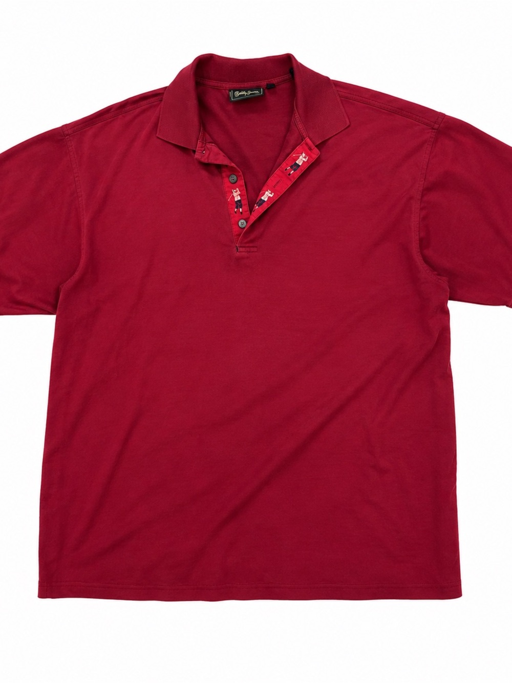 Vintage Bobby Jones Golf Polo Shirt Men’s XL Burgundy Embroidered Golfer Placket